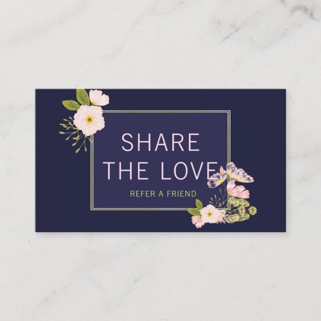 Référez-vous une carte florale de client de salon (Devant)