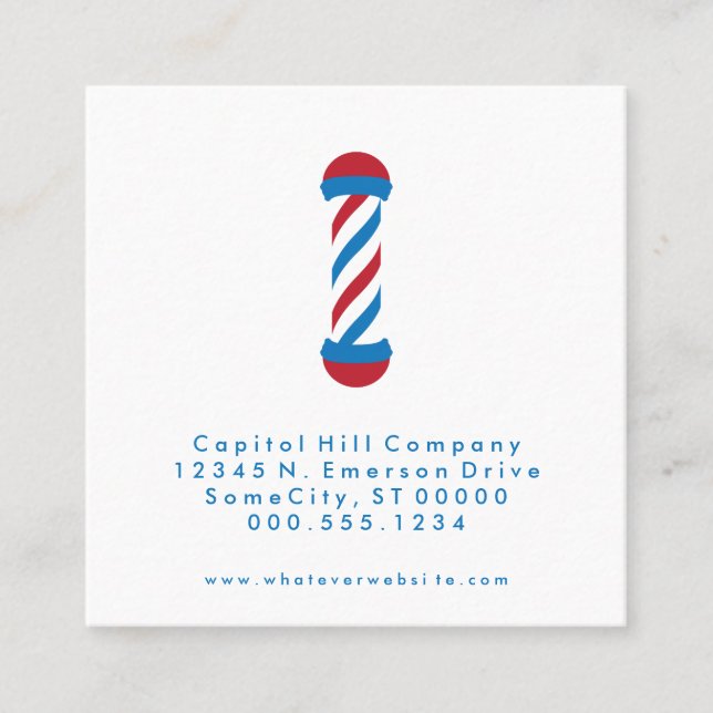 referral barber square card (Front)