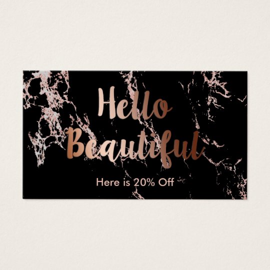 Referral Card | Makeup Artist Rose Gold Marble