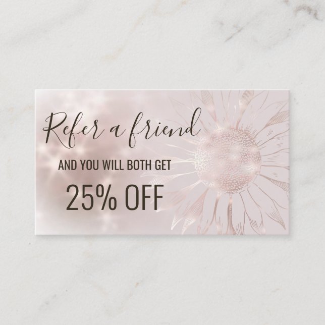 referral card sunflower  (Front)