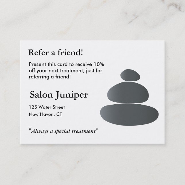 Referral Card with Balancing Stones (Front)