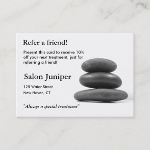Referral Card with Balancing Stones