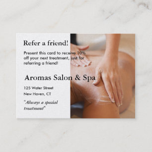 Referral Card with massage hands