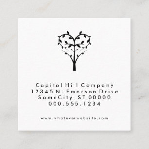 referral heart tree square card