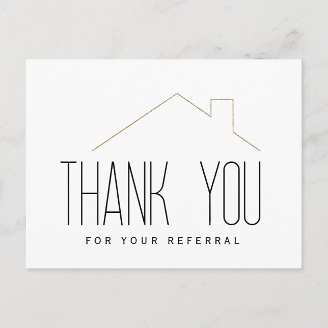 Referral Real Estate Thank You Postcard (Front)