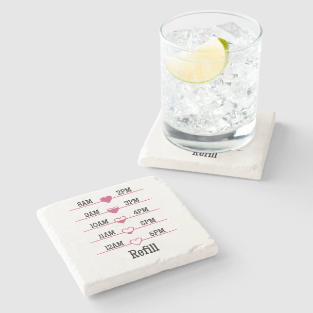 Refill Chart Stone Coaster (Side)