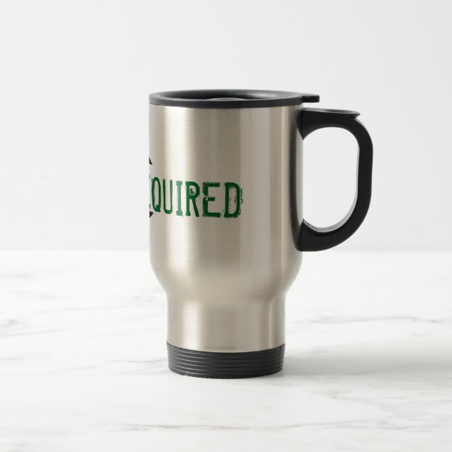 REFILL REQUIRED Black Stylistic Drop Travel Mug (Right)