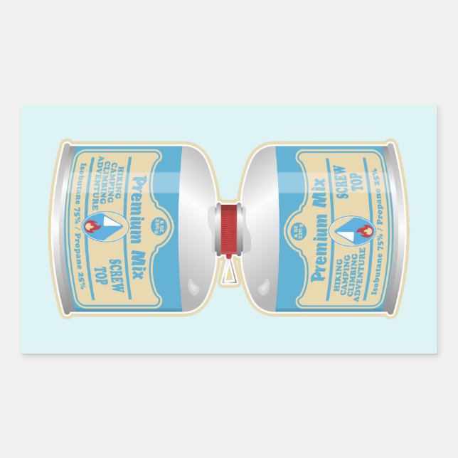 Refilling gas canisters for camp stoves sticker (Front)