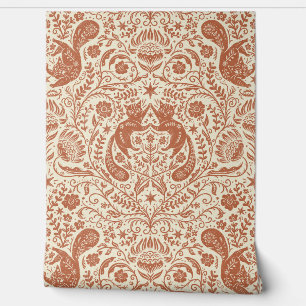 Refined Bohemian Cats - Topaz Light Wallpaper