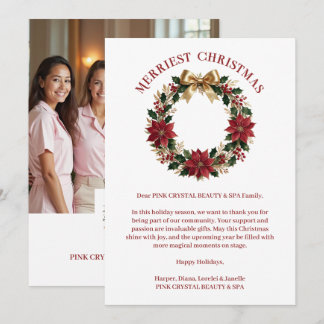Refined Christmas Festive Wreath Corporate TMF26 Holiday Card