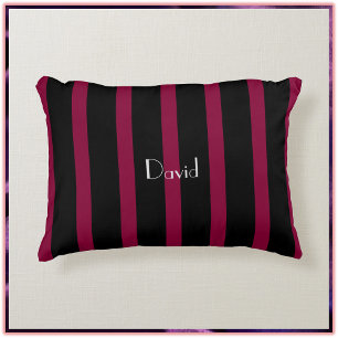 Refined Classic Masculine Striped Accent Pillow