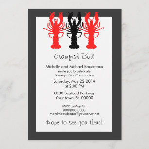 Refined Crawish / Lobster boil invitations