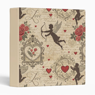 Refined Cupid Valentine Ornate Victorian Binder