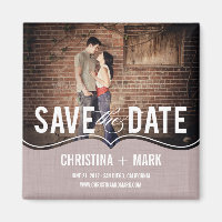 Refined Elegance Save The Date Magnet - Pink