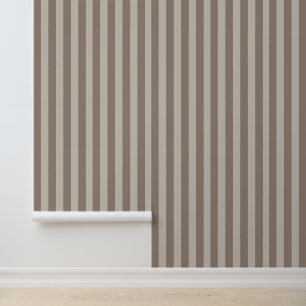 Refined Elegant Beige Grey Stripes Wallpaper