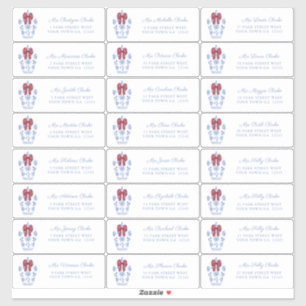 Refined Ginger Jar Red Bow Holiday Cards Address