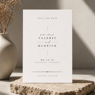 Refined Minimalist Save the Date Card.