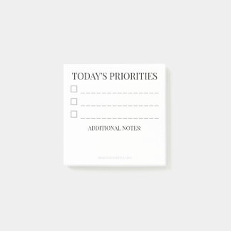 Refined Priorities | Elegant 3x3 Daily Task Post-i Post-it Notes