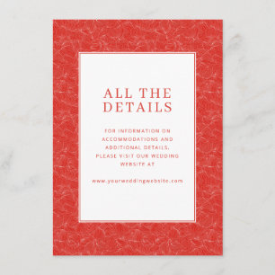 Refined Red Floral Pattern Enclosure Card