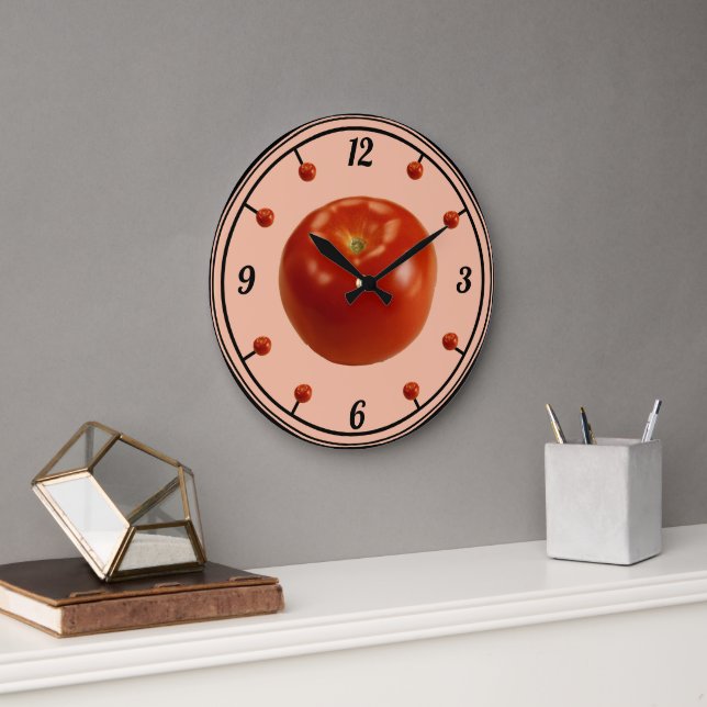 Refined Red Tomato Large Clock (Office)
