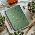 Refined Sage Green & Gold iPad Mini Cover<br><div class="desc">Refined Sage Green & Gold iPad Smart Cover - Protect with Elegance Enhance your iPad's protection with our Sage Green & Gold Smart Cover, the ideal accessory for those who value both style and function. The elegant sage green cover with gold diagonal stripes adds a touch of sophistication to your...</div>