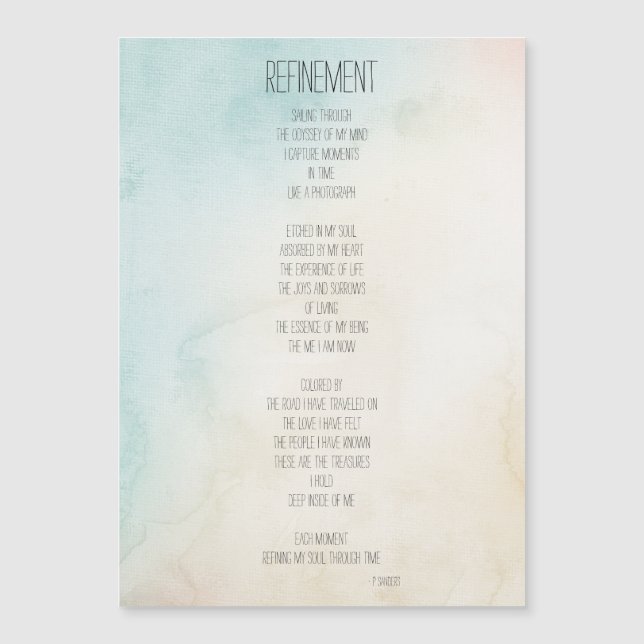 Refinement Poem (Front)