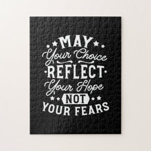 Reflect Hope Not Fear – Motivational Choice Quote Jigsaw Puzzle