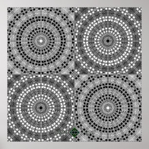 Reflect Mandala Grid Poster