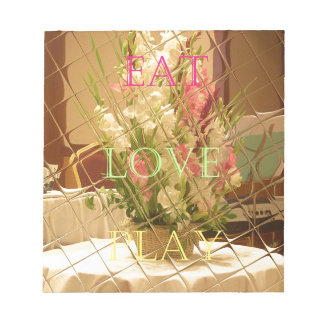 Reflected Blooms Art Print Notepad (Front)