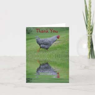 Reflecting Chicken Thank You Card
