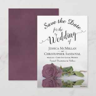 Reflecting Dusty Rose Romantic Flower Wedding Save The Date