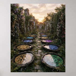 Reflecting Pool Stone Garden Poster