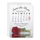 Reflecting Red Rose Elegant Wedding Calendar