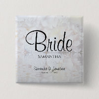 Reflecting White Hearts & Peonies Elegant Bride