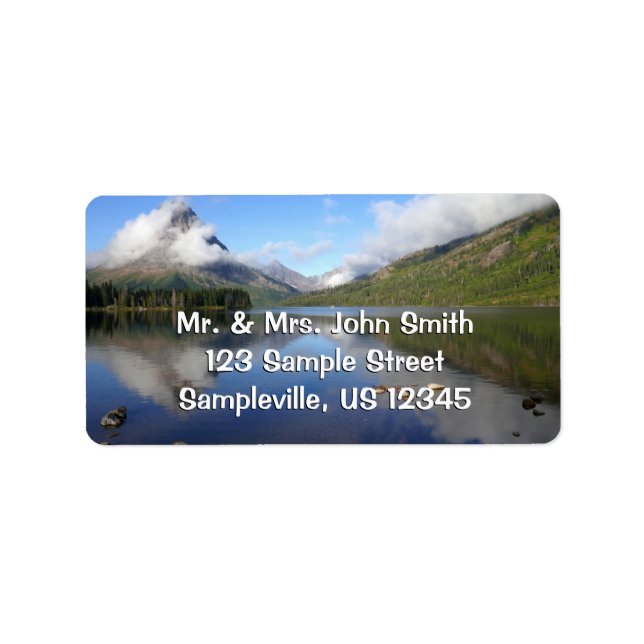 Reflection at Two Medicine Lake Label (Front)
