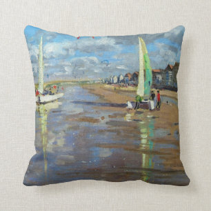 Reflection Bray Dunes France Throw Pillow