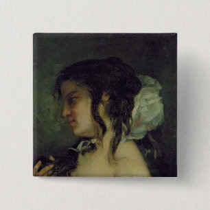 Reflection, c.1864-66 2 inch square button