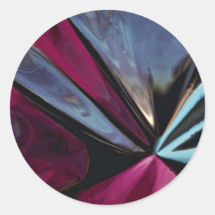 Reflection in aluminum foil classic round sticker