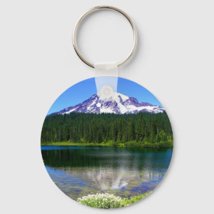 Reflection Lake, Mount Rainier, WA, USA Keychain