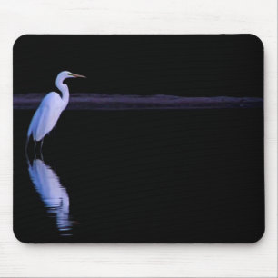 Reflection of an Egret Mouse Pad