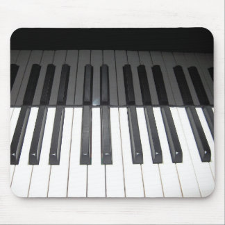 reflection of black and white piano keys mouse pad