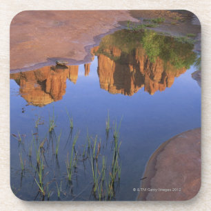 Reflection of Cathedral Rock , Sedona , Arizona Coaster