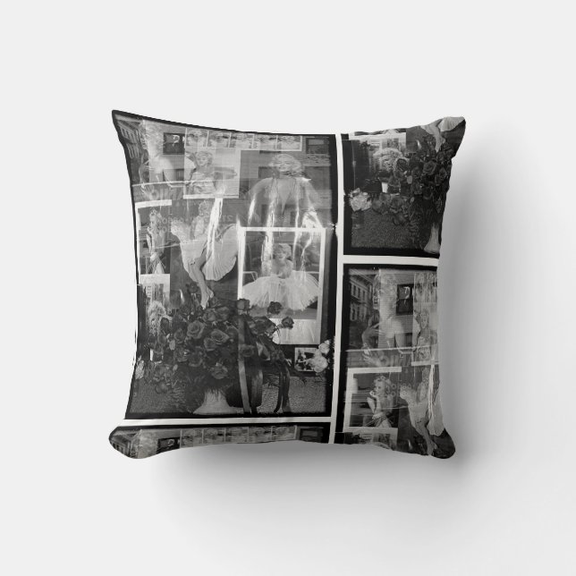 Reflection of Marilyn Throw Pillow (Front)