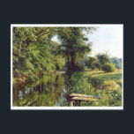 Reflection of Spring by Peder Mork Monsted Postcard<br><div class="desc">Reflection of Spring is a paintng by Peder Mørk Mønsted . He was a Danish realist painter best known for his landscape paintings. Customize it with your own details. The text and background/image can be changed or deleted. For further customization, please click the "Personalize” link and use our design tool...</div>