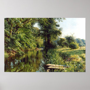 Reflection of Spring by Peder Mork Monsted Poster