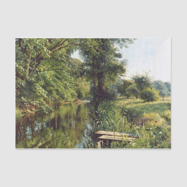 Reflection of Spring by Peder Mork Monsted Tissue Paper (Front)