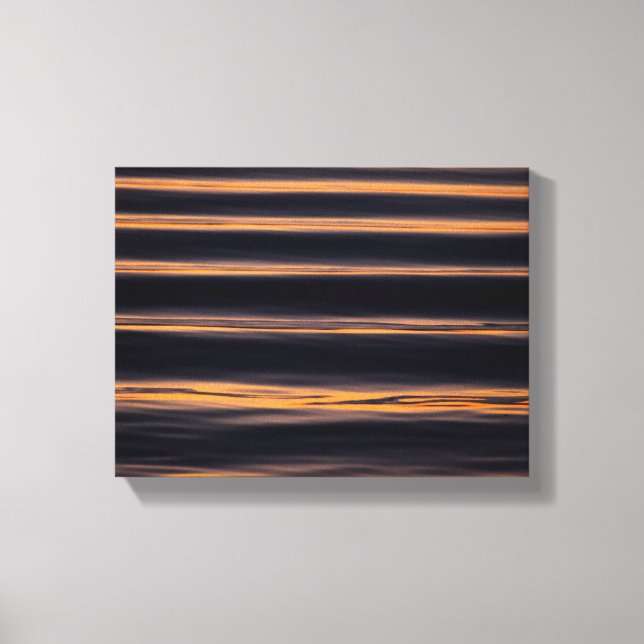 Reflection of the sunset over the river canvas print (Front)