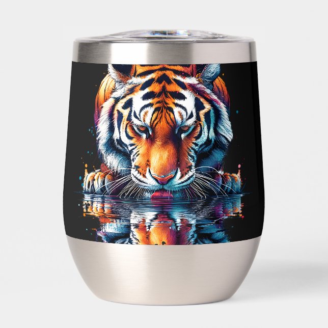 Reflection of Tiger Drinking Water  (Front)