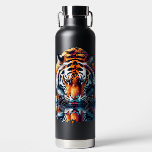 Reflection of Tiger Drinking Water  Bottle
