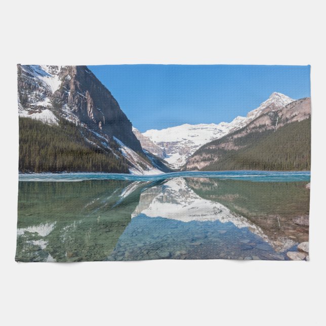 Reflection on Lake Louise - Banff NP, Canada Kitchen Towel (Horizontal)